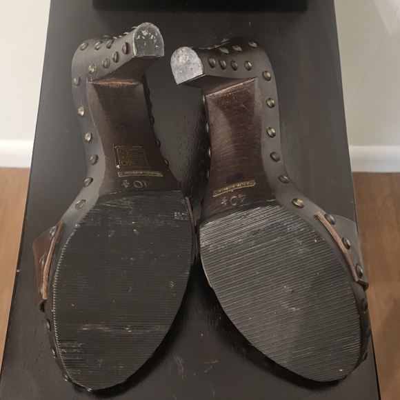 Dolce & Gabbana Brown Studded Heeled Sandals 40.5 / 9.5 - Picture 14 of 15